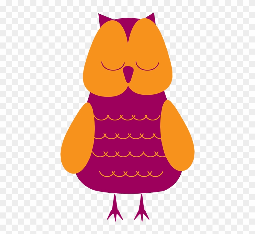 Sleeping Owl Clipart - Owl Sleep Vector Png #8224
