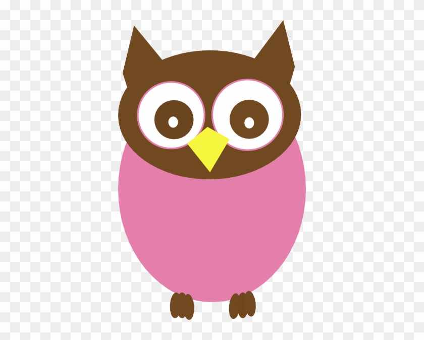 Owl Clip Art Pink - Pink And Brown Owl #8270