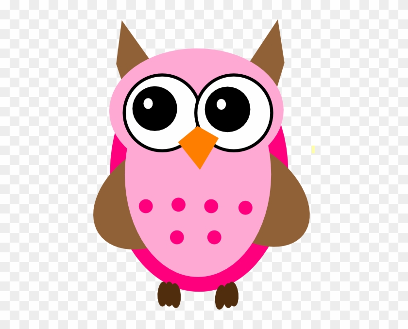 Pink Brown Owl Clip Art At Clker Com Vector Clip Art - Baby Owl Clip Art #8286