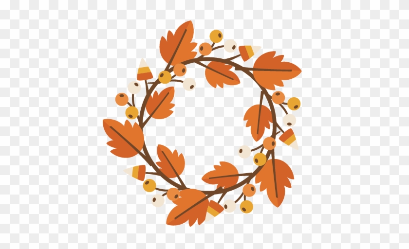 Fall Wreath Svg Cutting File For Electronic Cutting - Fall Wreath Clip Art Free #8309