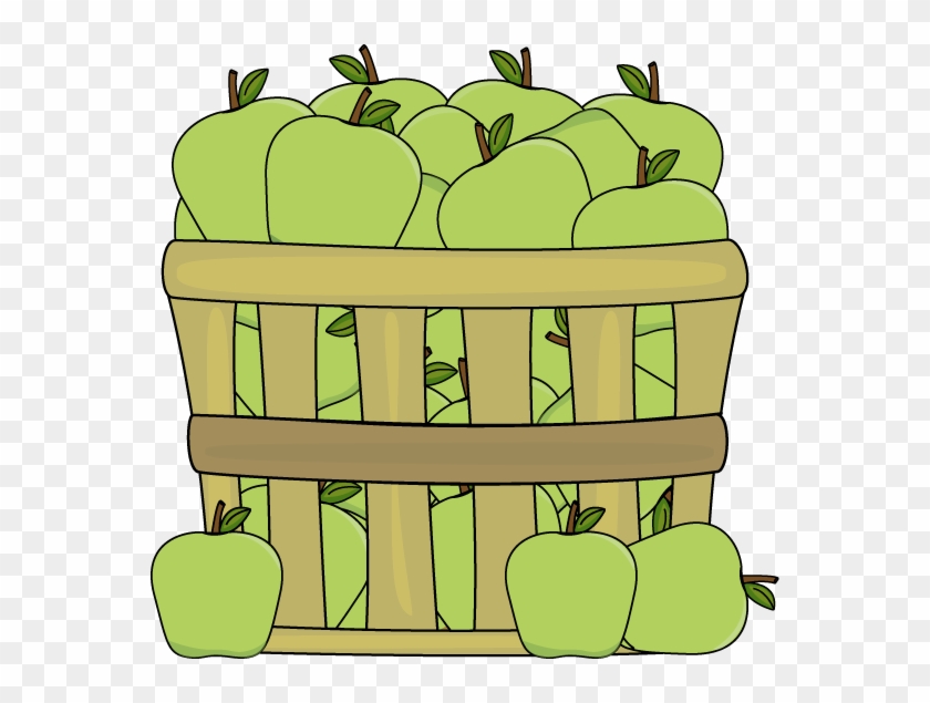 Basket Of Green Apples - Clip Art Green Apples #8424