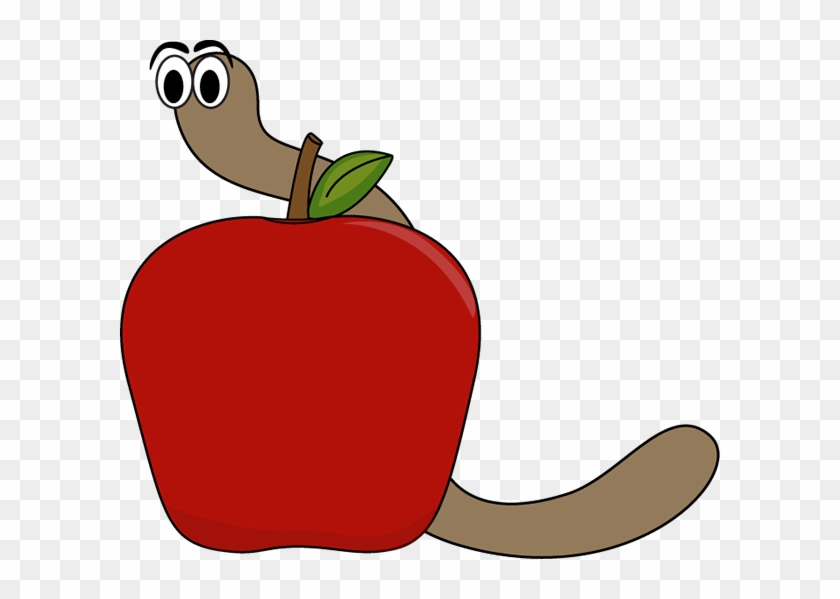 Apple And Worm - Worm In Apple Clip Art #8439