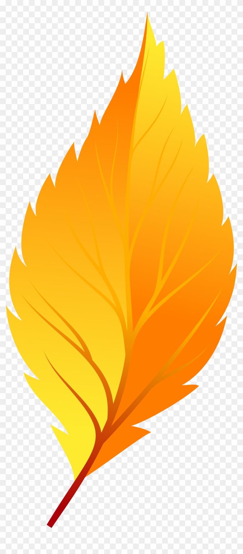 Yellow Autumn Leaf Png Clip Art - Clip Art #861