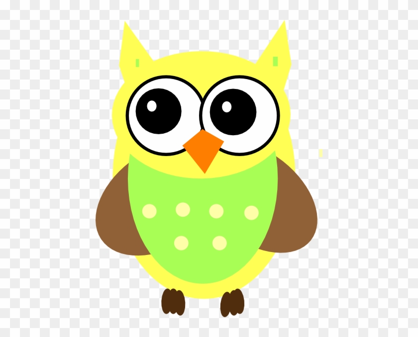 Cute Baby Owl Clipart Yellow Clip Art At Clker Com - Green And Yellow Owl #8533