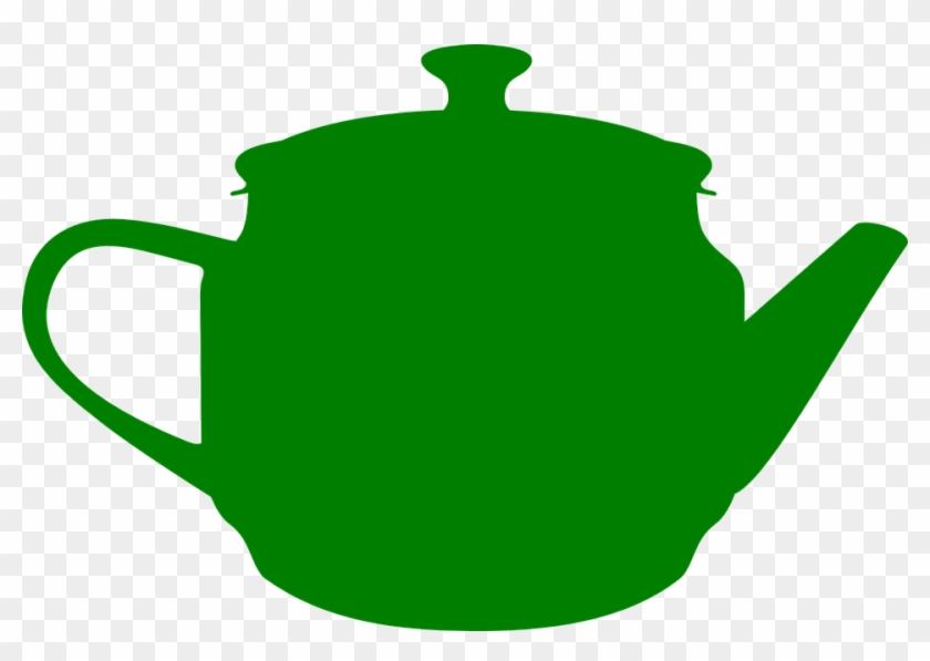 Teapot Green Tea Kitchen Cooking - Green Teapot Clipart #8555