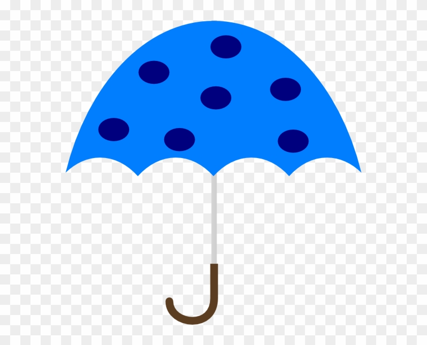 Polka Dot Umbrella Clip Art At Clker - Free Clipart Of Umbrellas #8642