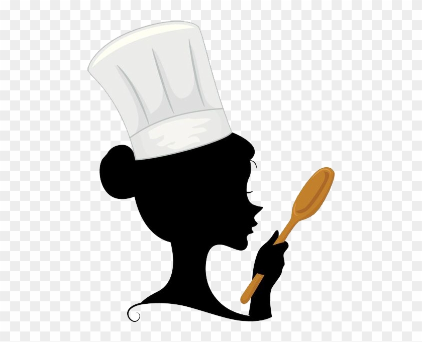 Chef Cooking Clip Art - Woman Chef Silhouette #8698