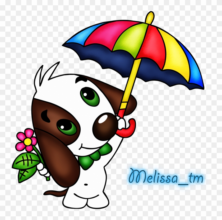 Cute Dog With Umbrella Png By Melissa-tm - We Are Family #8737