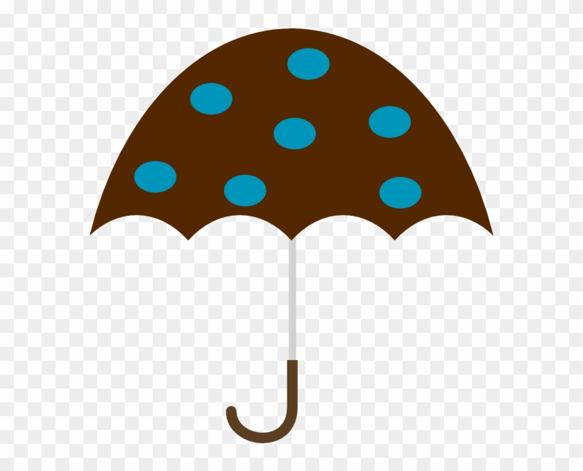 Polka Dot Umbrella Svg Clip Arts 582 X 599 Px - Brown Umbrella Clip Art #8774