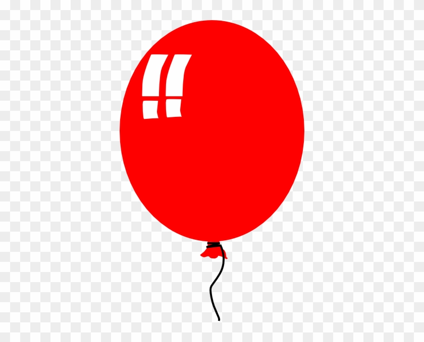 Free Vector Red Baloon Helium Party Clip Art - Balloon Clip Art #8782