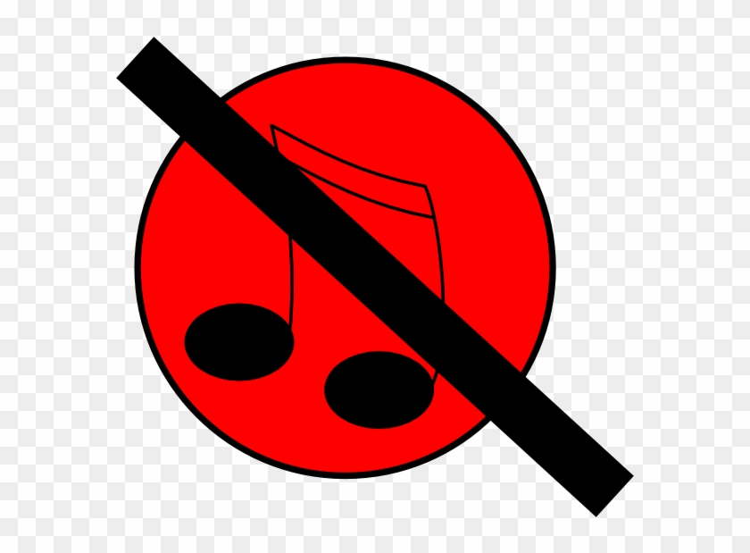 No Music Clip Art - No Music Icon Png #8883