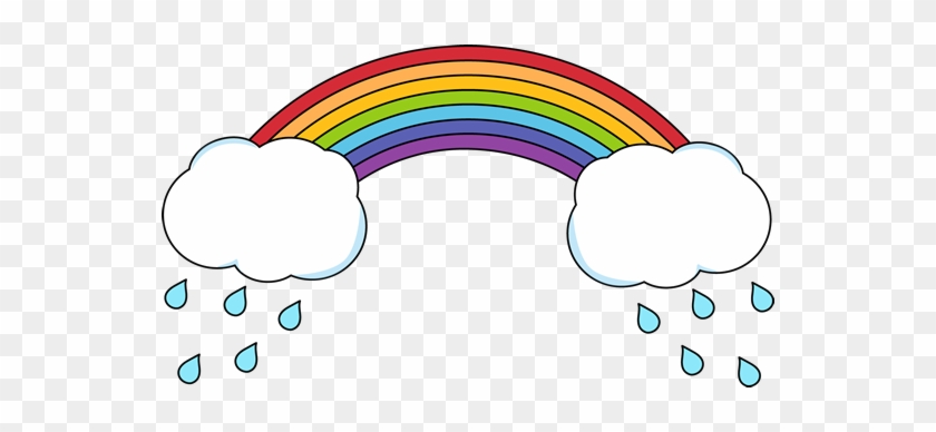 Rain Cloud Clipart Clipartion - Rainbow And Rain Clipart #8924