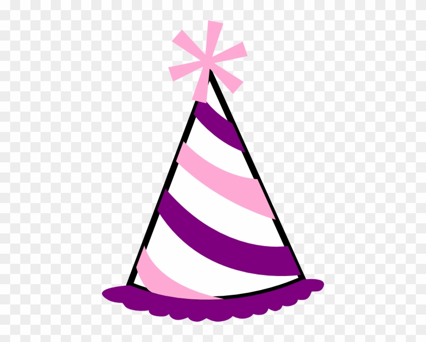 Pink And Purple Party Hat Clip Art - Purple Party Hat Clipart #8968