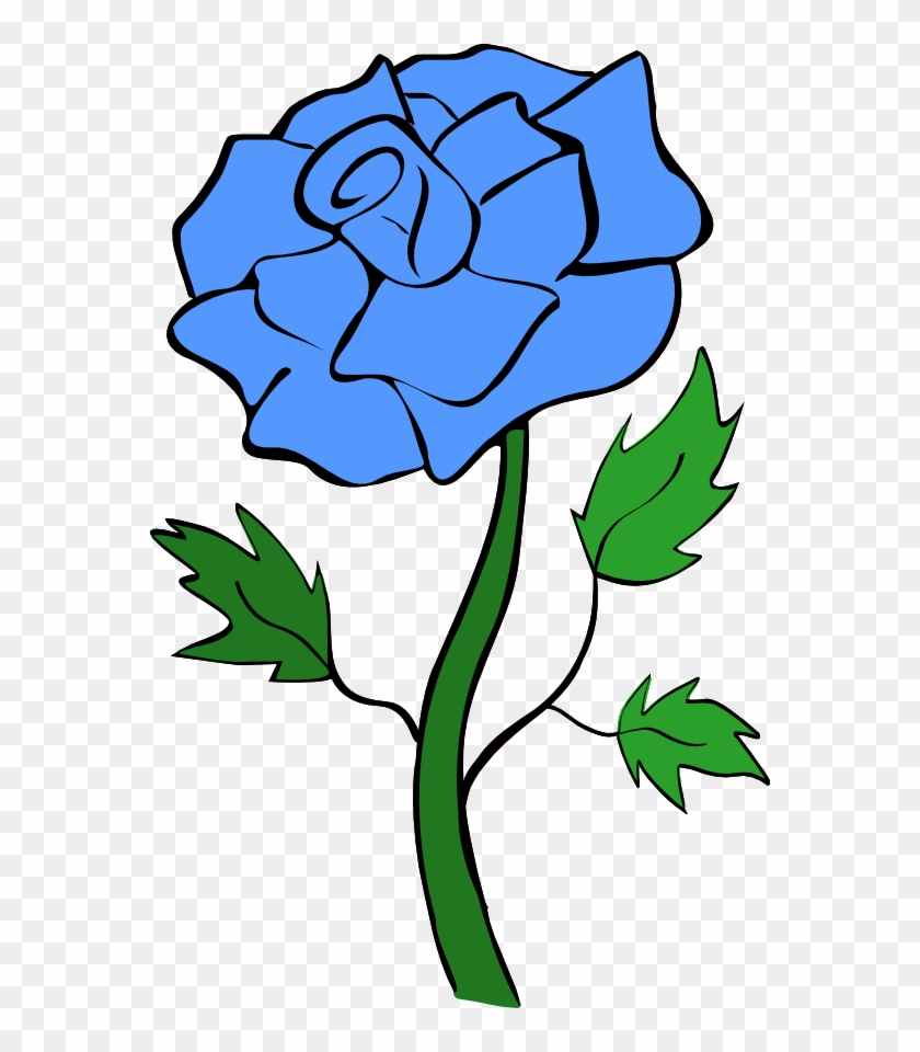 Blue Rose Flower Clipart Clip Art Library - Blue Rose Clip Art #9006