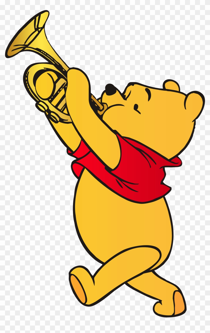 Graduation Clipart Pooh - Winnie Pooh Trumpet #9058