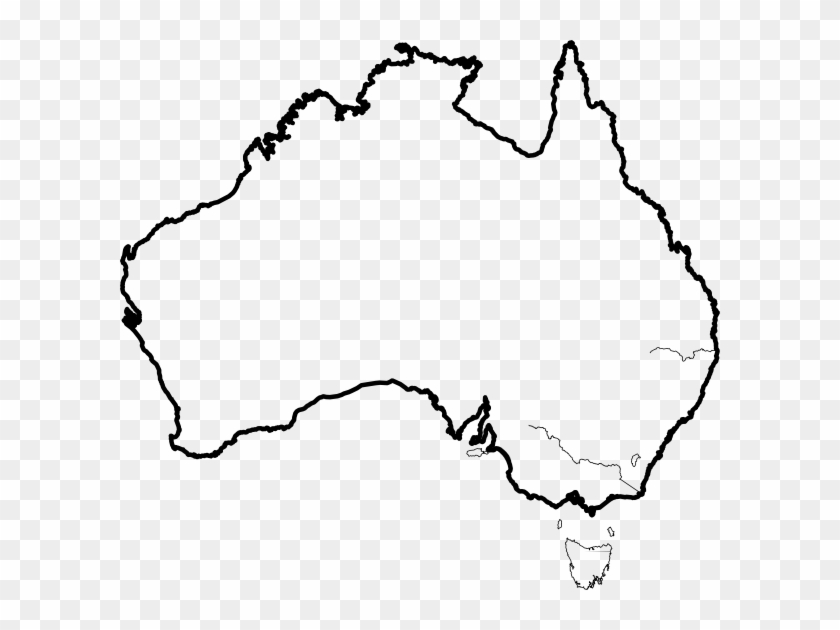 A4 Outline Of Australia #9101