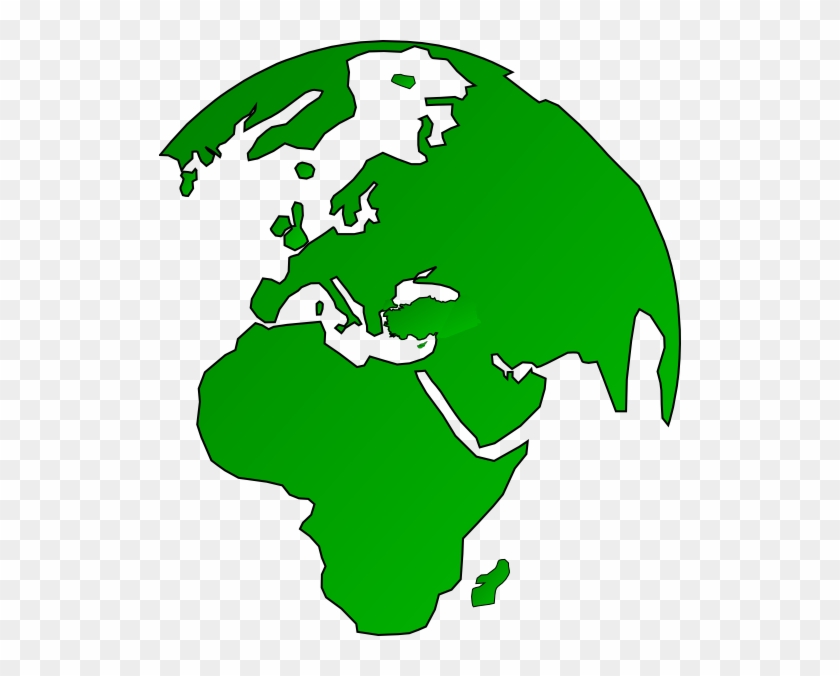 African Globe Map Green Clip Art At Clker - Africa And Europe Map Clip Art #9103