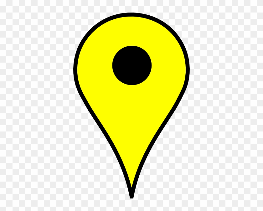 Map Pin Yellow Clip Art At Clker - Google Map Pin Yellow #9125