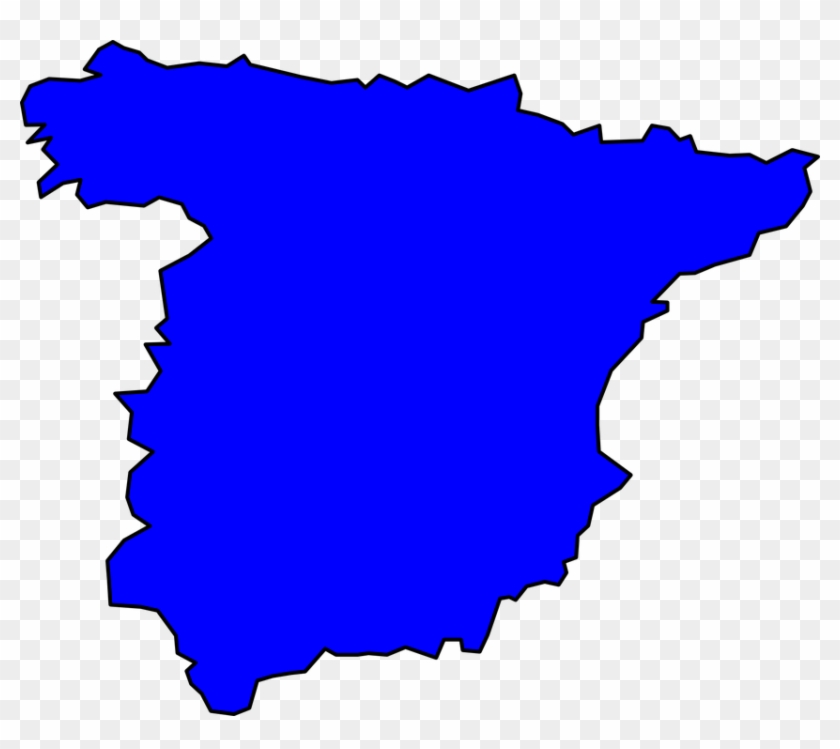 Spain Map Silhouette #9136