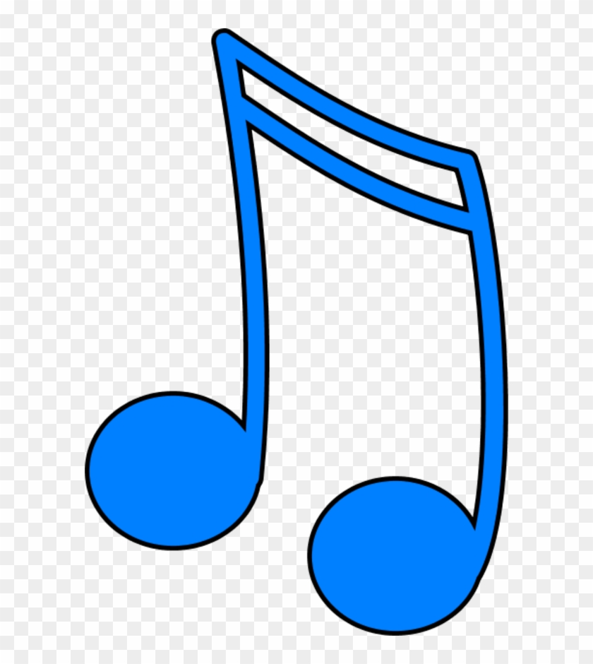 Color Clipart Music - Blue Music Note Clip Art #9159
