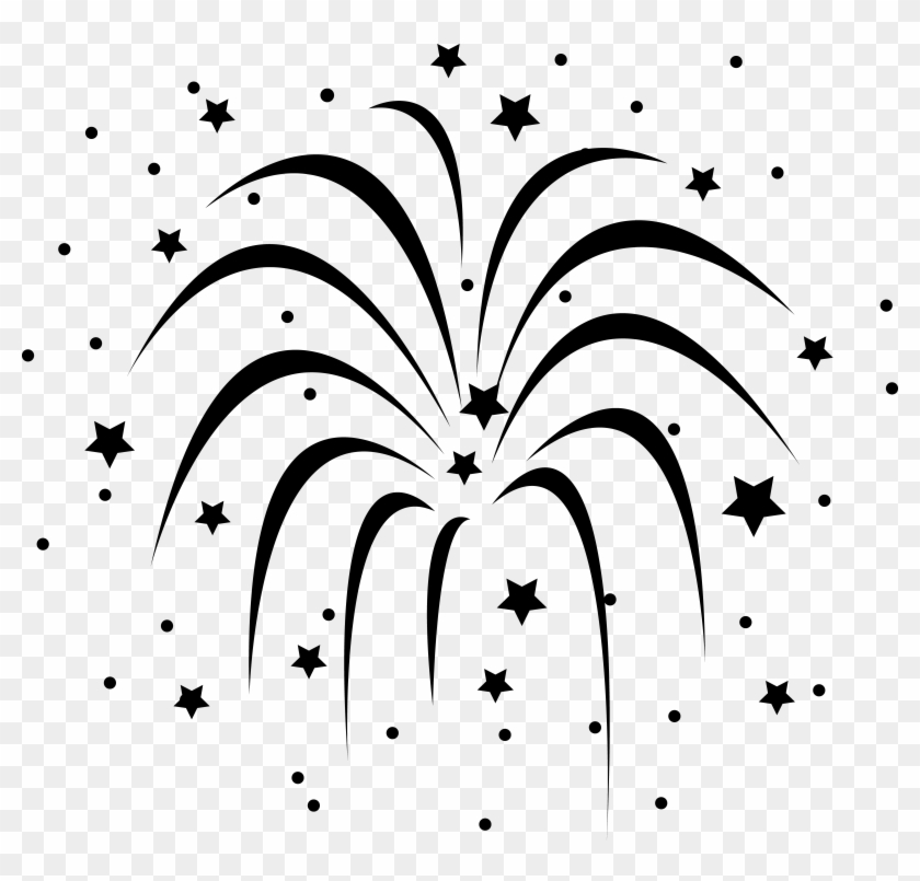 Fireworks Clipart Black And White #9183