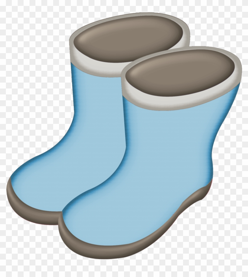 Boots Clip Art - Blue Rain Boots Clipart #9170