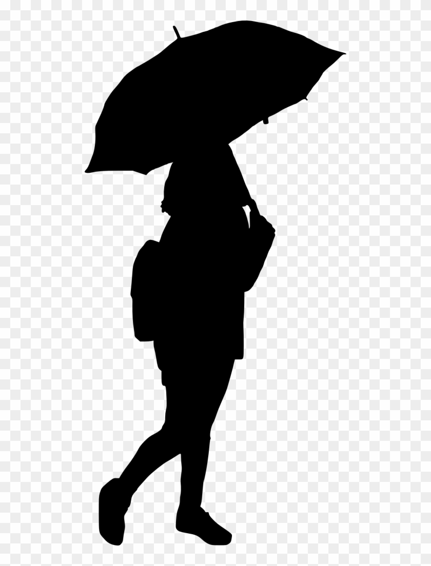10 Woman With Umbrella Silhouette - Silhouette #9173