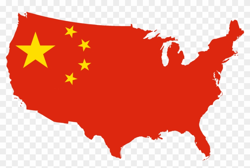 Chinese Clip Art - Usa Map In Black And White #9225