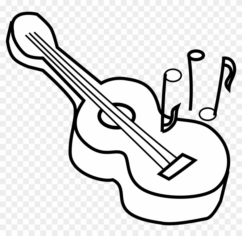 photo Simple Guitar Clipart Black And White guitar clipart black ...