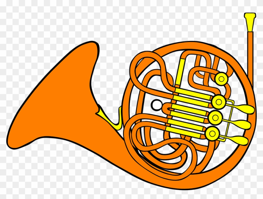 Image For French Horn Music Clip Art - French Horn Cartoon #9268