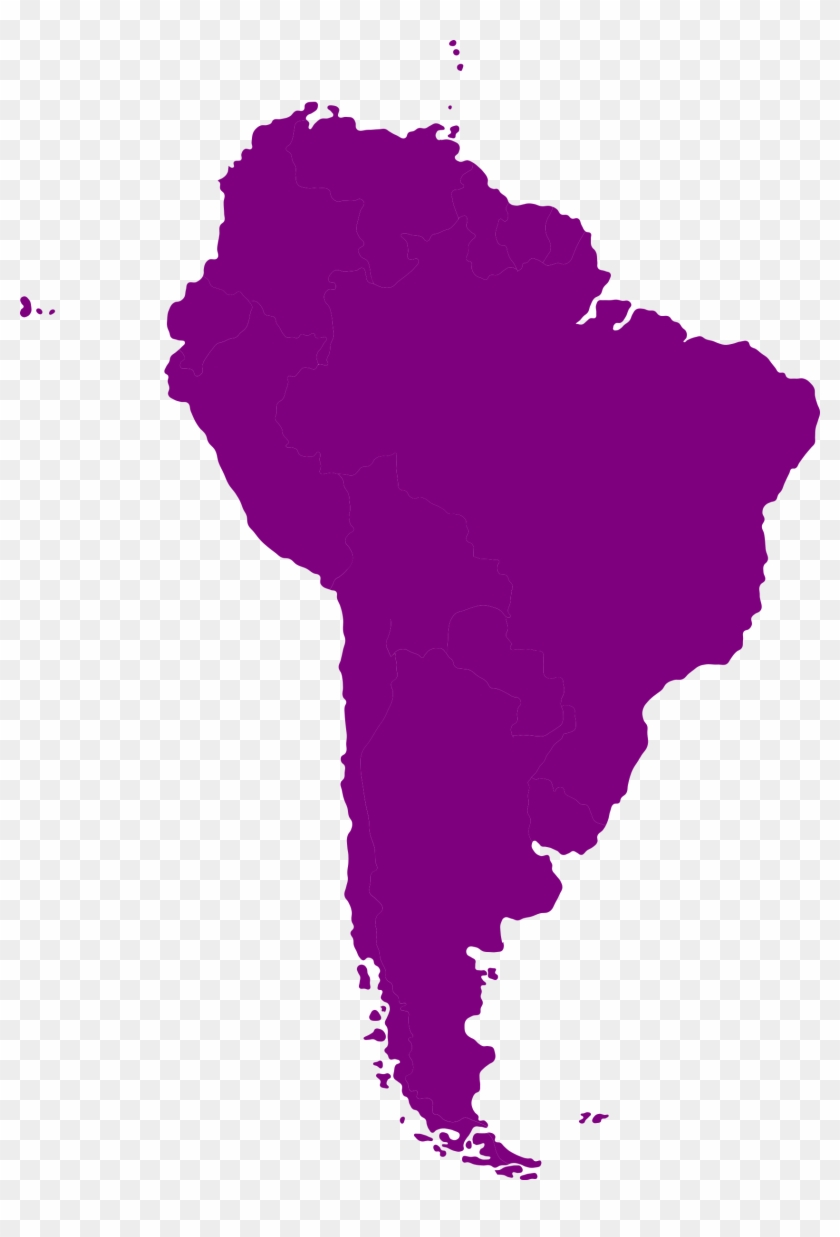 South American Continent By @iyo, Continental Map Of - South America Continent Outline #9285