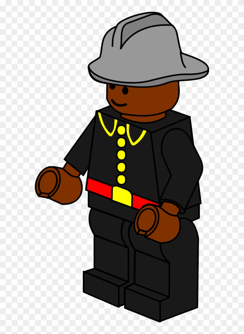 Pitr Lego Town Fireman Clip Art Free Vector 4vector - Lego Clipart #9306