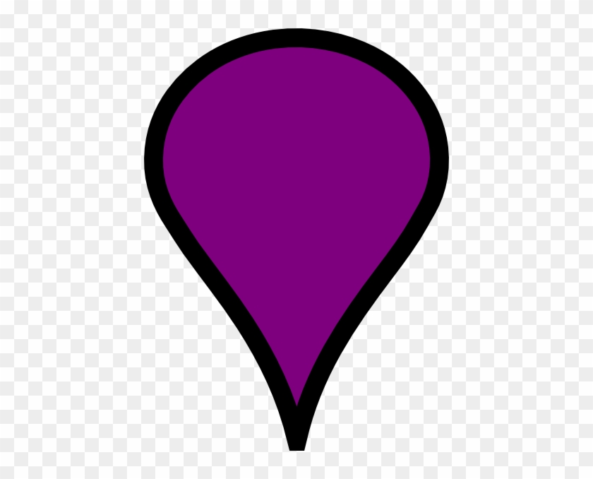 Map Clipart Google Map - Google Map Pin Purple #9349