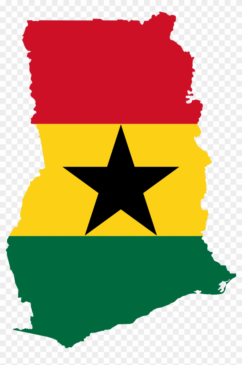 Ghana Clipart Clip Art Library - Ghana Flag Map #9361