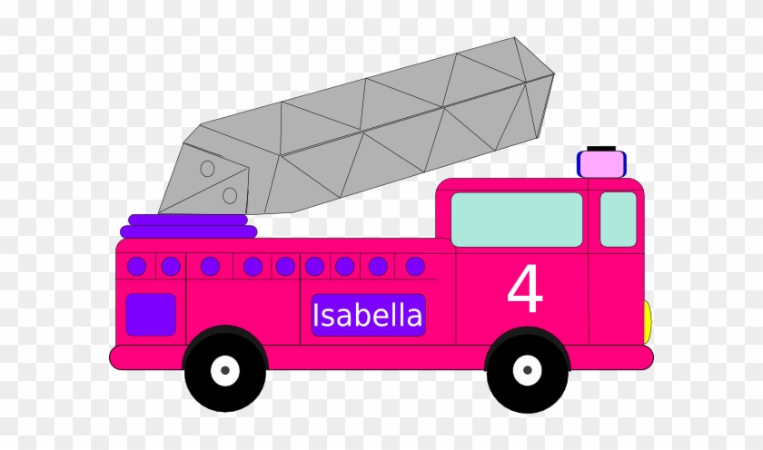 Isabella Birthday Firetruck Clip Art - Fire Truck Clip Art #9373