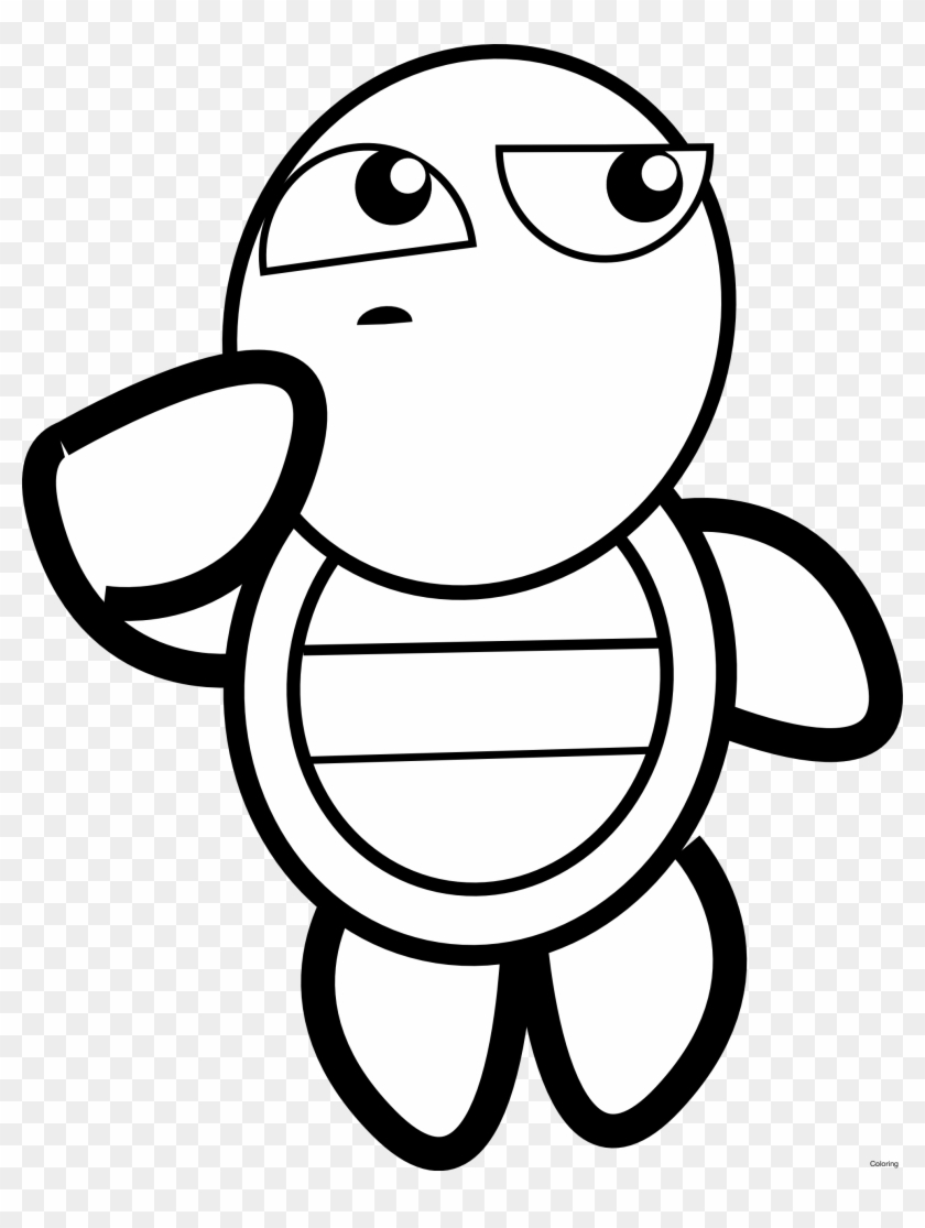 Turtle Drawing Cliparts - Turtle Clipart Black And White #9430