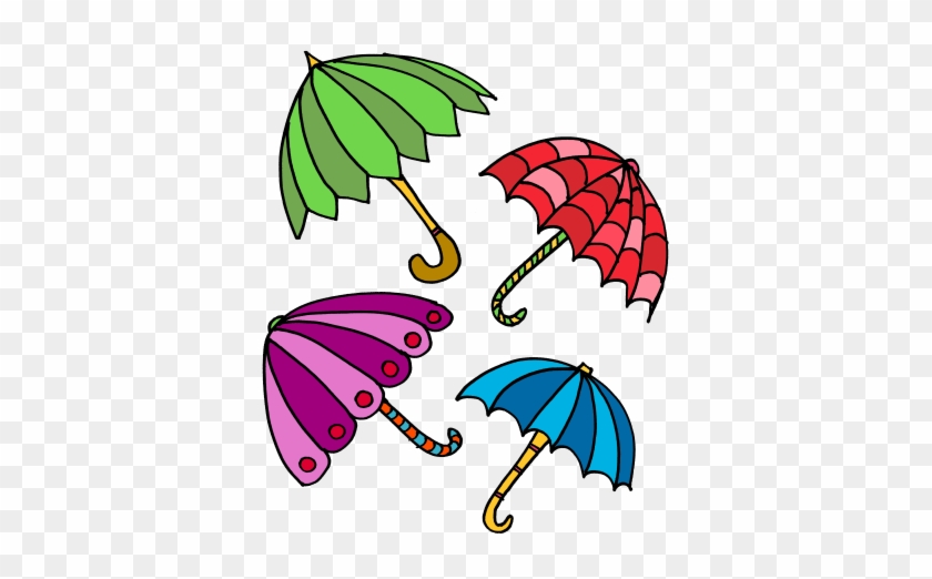 Umbrella Clipart Seven - Seven Umbrellas Clipart #9434