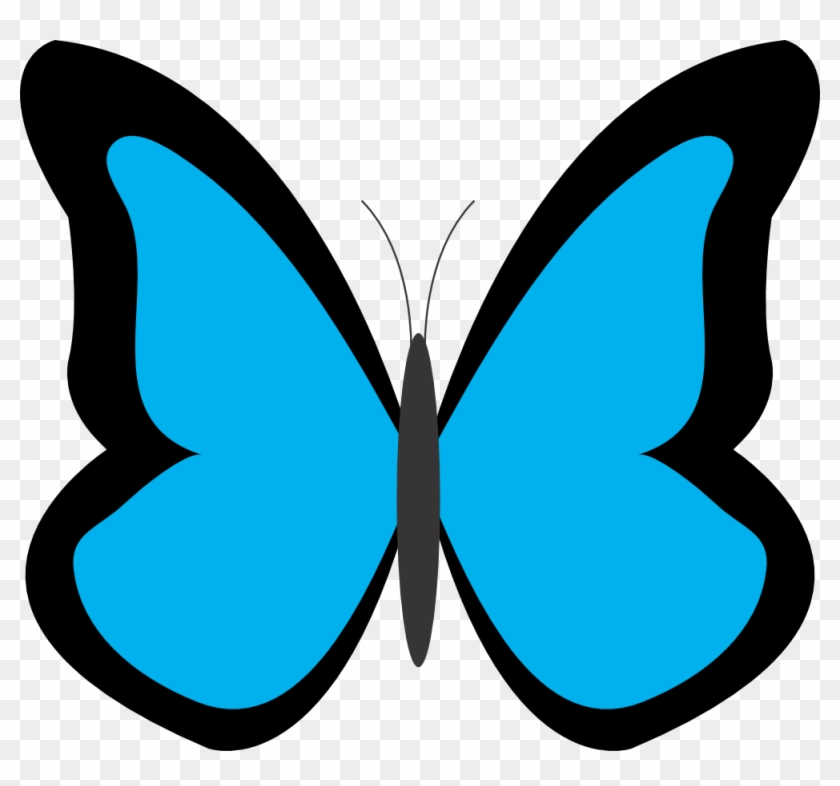 Jungle Clipart Butterfly - Blue Butterfly Clipart #9442