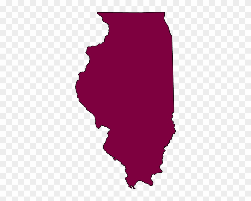 Illinois Map Clipart - State Of Illinois Shape #9449