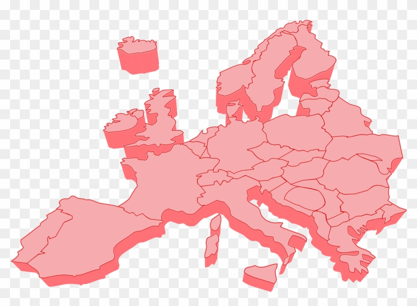 Clipart Europe Map - Europe Map Vector 3d #9468