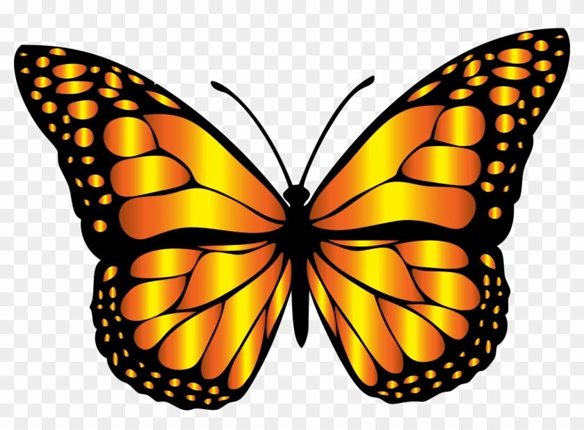 Clipart Orange Butterflies Butterfly Clip Art Free - Clip Art Monarch Butterfly #9487