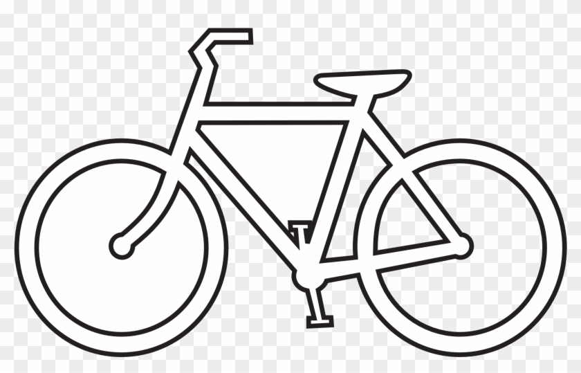 Clipart Line Drawing - Bike Black And White #9515