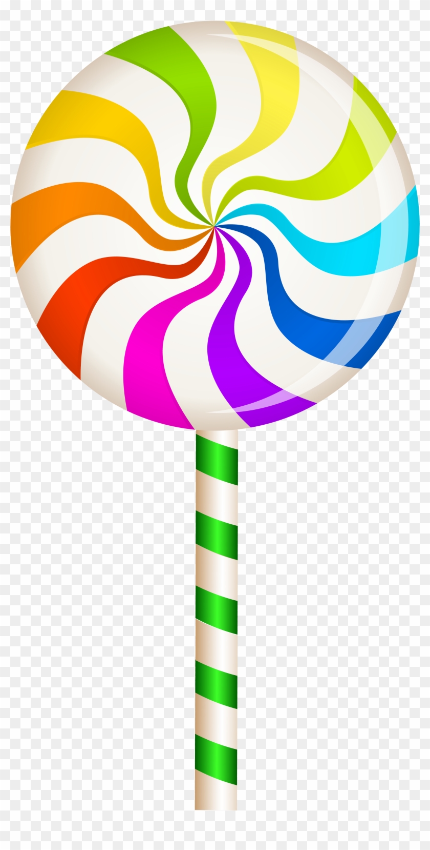 Multicolor Swirl Lollipop Png Clip Art Image - Lollipop Clipart #9568