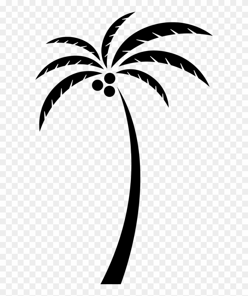 Coconut Arecaceae Tree Clip Art - Coconut Tree Silhouette Vector Png #9672