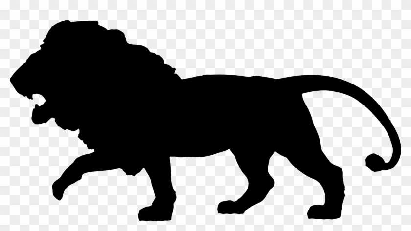 Big Image - Silhouette Of A Lion #9676