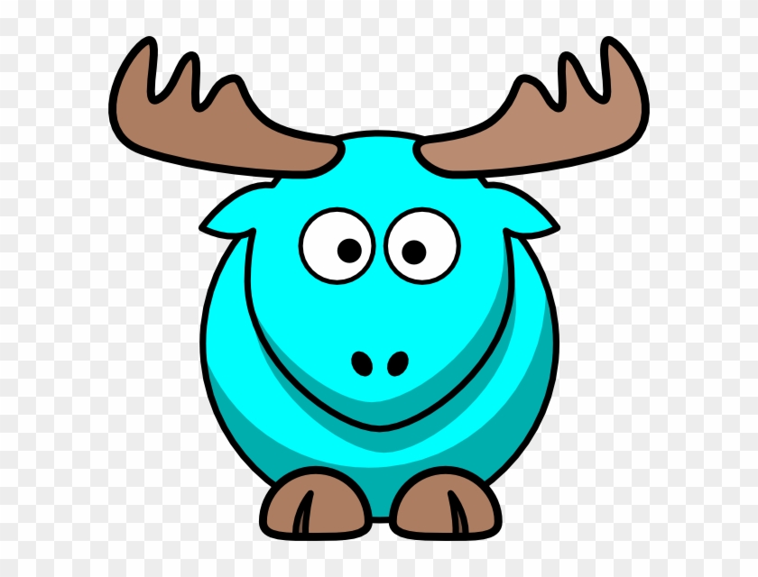 Turquoise Moose Cartoon Clip Art At Clker - Cartoon Goat #9729