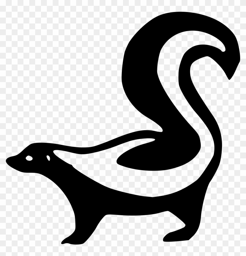 Skunk Clip Art - Skunk Silhouette #9765