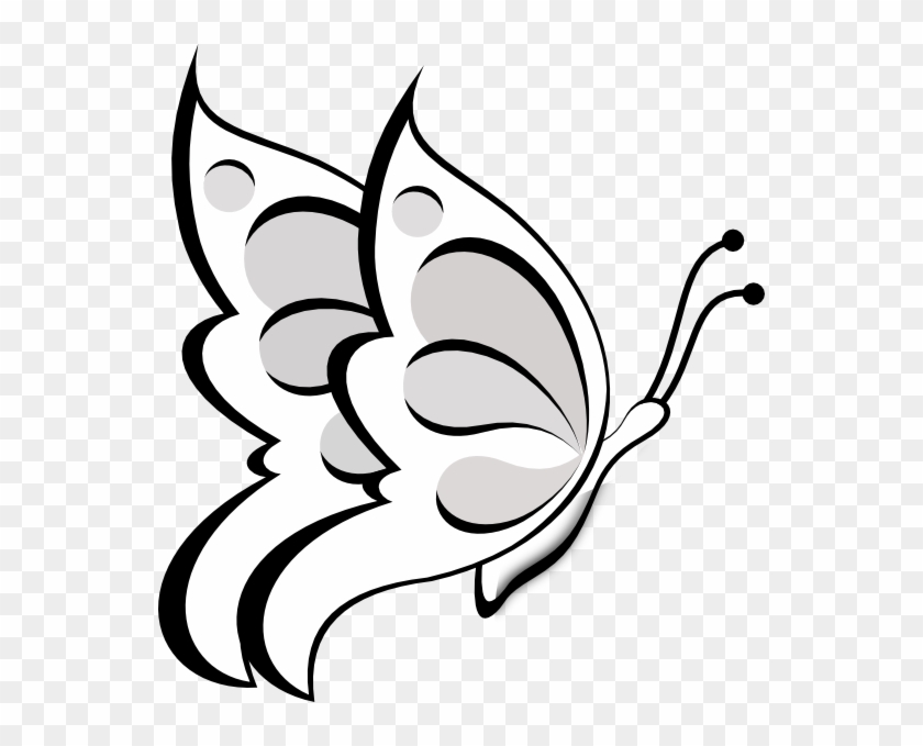 Outline Template Butterfly Clip Art