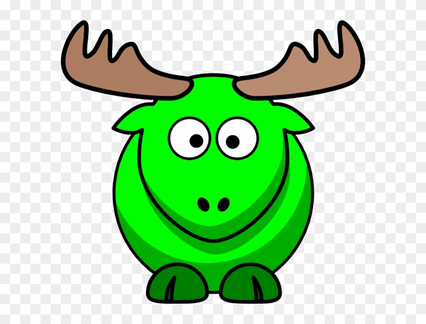 Moose Green Kids Clip Art - Moose Cartoon #9792