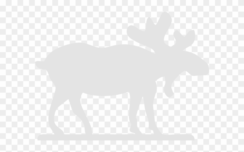 Gray Moose Clip Art At Clker - White Moose Black Background #9793